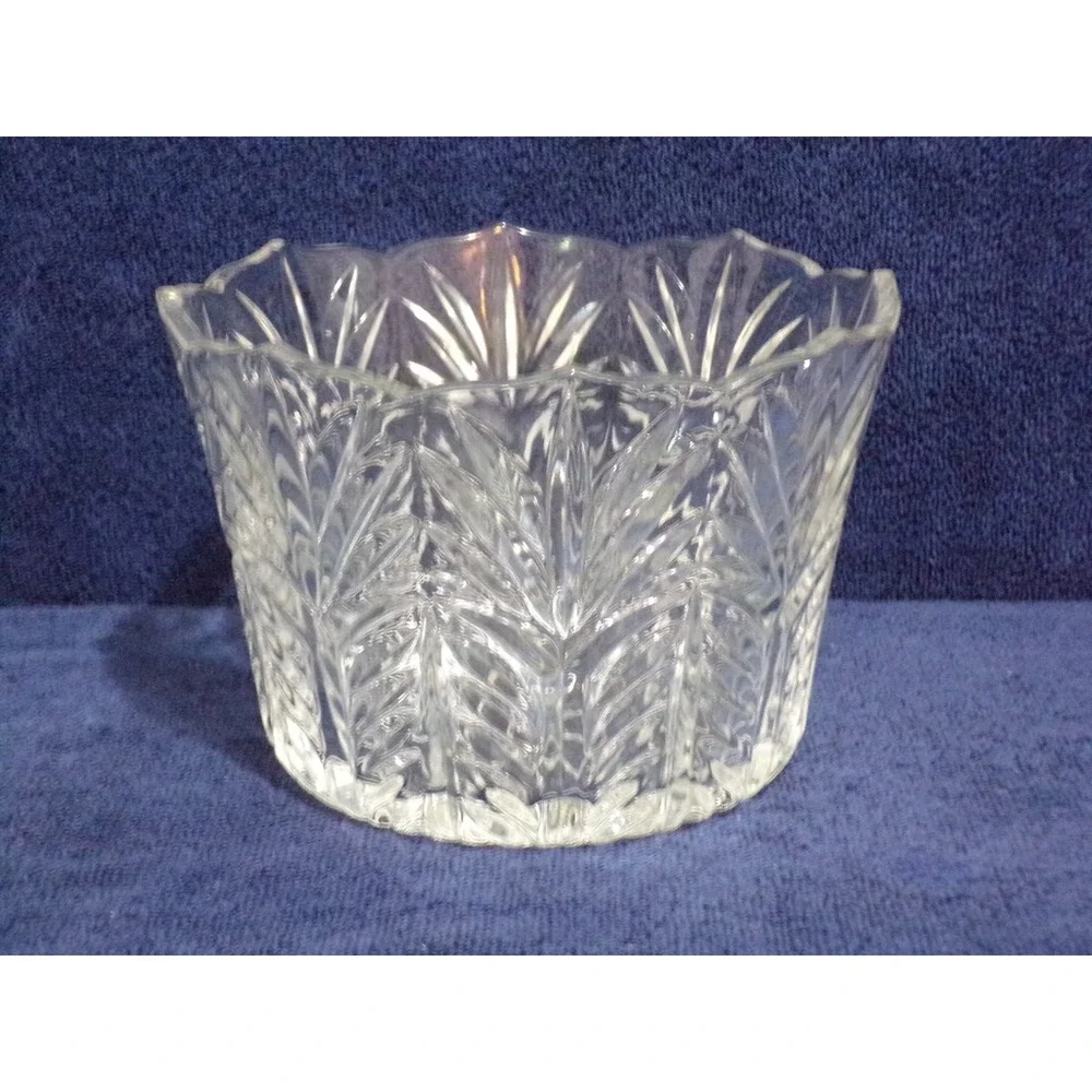 Vintage Heavy Lead Crystal Polish? Serving Bowl  Ice Bucket 8